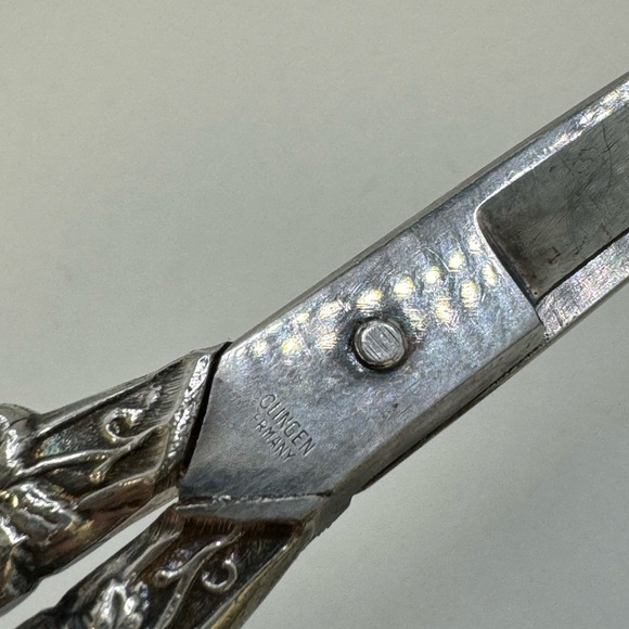 Vintage Solingen Germany Silverplate Sewing Embroidery Scissors Eisenburg-Lozano - Picture 8 of 12